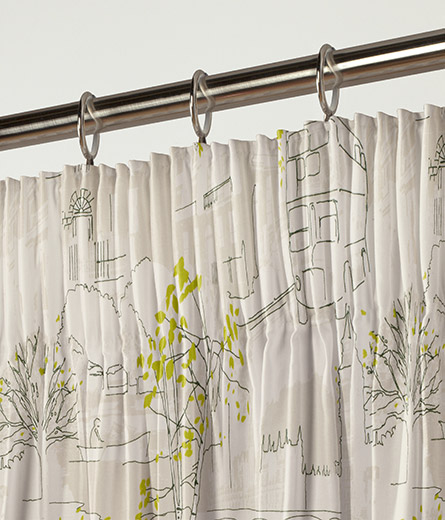 Curtain Brompton Road, Lime | Next Made To Measure